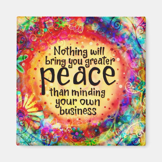 Aimant Faites attention à votre propre entreprise artisti (Devant)