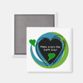 Aimant Faites chaque jour de la terre de jour (Recto/Verso)