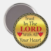 Aimant Faites confiance au Seigneur avec tous vos proverb (Recto/Verso)