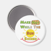 Aimant Faites du foin pendant que le soleil brille (Recto/Verso)