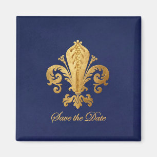 Aimant Faites gagner la date Fleur-De-lis