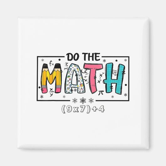 Aimant Faites Le Calcul 67 Professeur de Mathématiques Si (Devant)