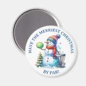 Aimant Faites le plus beau Noël par Par | Disk Golf (Recto/Verso)