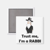 Aimant Faites-moi confiance Je suis un rabbin - Drôle hum (Recto/Verso)