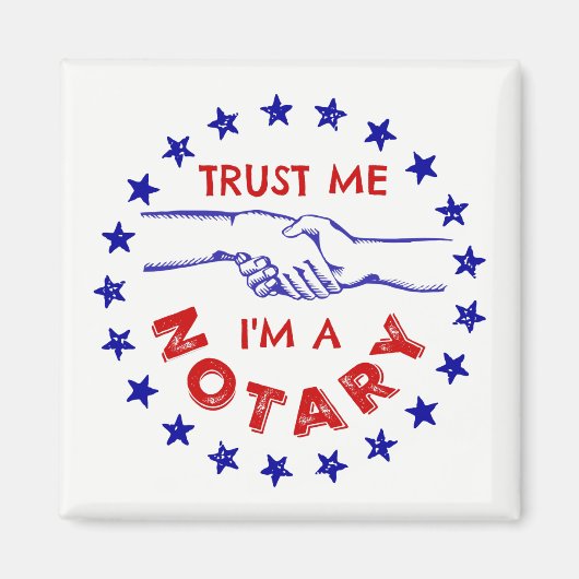 Aimant Faites-moi confiance, je suis une poignée de main (Devant)