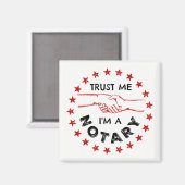 Aimant Faites-moi confiance, je suis une poignée de main  (Recto/Verso)