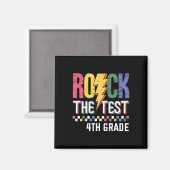 Aimant Faites passer le test 4e année Jour d'examen Profe (Recto/Verso)