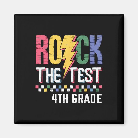 Aimant Faites passer le test 4e année Jour d'examen Profe (Devant)