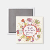 Aimant Faites Plus De Ce Qui Vous Rend Heureux 2 (Recto/Verso)