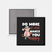 Aimant Faites plus de ce qui vous rend heureux - Baseball (Recto/Verso)