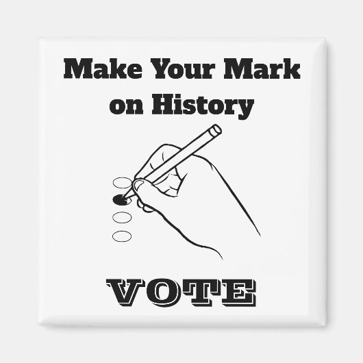 Aimant Faites votre marque sur l'histoire (Devant)