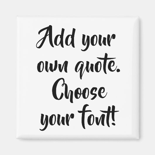 Aimant Faites votre propre devis carré personnalisé (Devant)