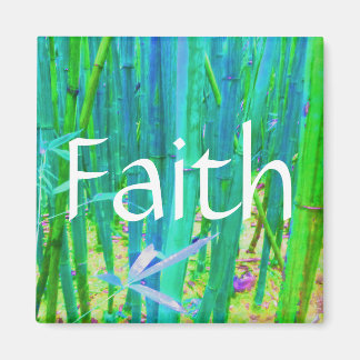 Aimant Faith Bamboo bleu et vert
