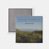 Aimant Faith Desert Collection – Matthieu 11:28 (Recto/Verso)