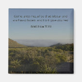 Aimant Faith Desert Collection – Matthieu 11:28 (Devant)