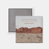 Aimant Faith Desert Collection – Matthieu 28:20 (Recto/Verso)