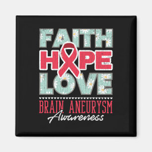 Aimant Faith Hope Love Cerveau Aneurysme Sensibilisation 
