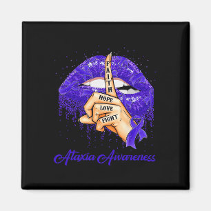 Aimant Faith Hope Love Combattre Blue Ribbon Ataxia Sensi