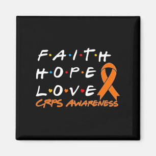 Aimant Faith Hope Love Crps Sensibilisation 1