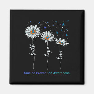 Aimant Faith Hope Love Daisy Prévention du suicide Sensib