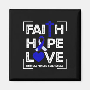Aimant Faith Hope Love Hydrocéphalie Awareness 1