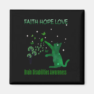 Aimant Faith Hope Love Incapacité cérébrale Sensibilisati