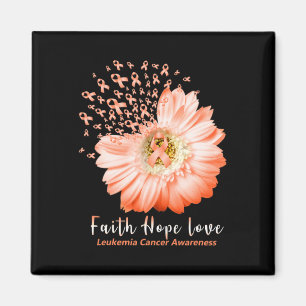 Aimant Faith Hope Love Leukemia Sensibilisation Orange Ru