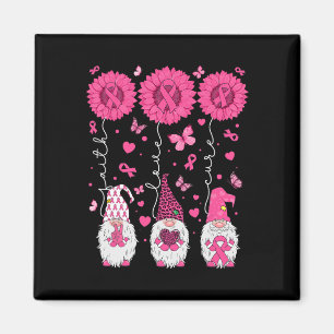 Aimant Faith Love Cure Gnomes Sunflower Breast Cancer Awa