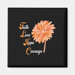 Aimant Faith Love Hope Courage Aml Leukemia Sensibilisati
