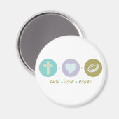 Aimant Faith Love Rugby (Recto/Verso)