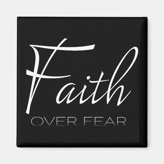Aimant Faith Over Encouragement White (Devant)