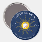 Aimant FAKES Authentic Conch Republic (Recto/Verso)