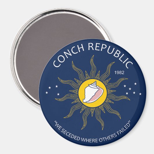 Aimant FAKES Authentic Conch Republic (Recto/Verso)