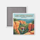 Aimant Falaise et forêt de grès de Red River Gorge Slade (Recto/Verso)