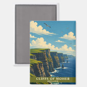 Aimant Falaises de Moher Irlande Comté de Clare Rétro Voy (Recto/Verso)