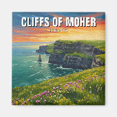 Aimant Falaises de Moher Irlande Voyage (Devant)