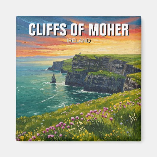 Aimant Falaises de Moher Irlande Voyage (Devant)
