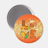 Aimant Fall In Love Automne Personnaliser Texte et couleu (Recto/Verso)