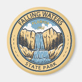 Aimant Falling Waters State Park Florida Badge (Devant)