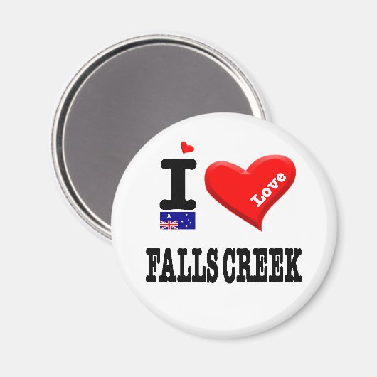 Aimant FALLS CREEK - I Love (Recto/Verso)