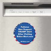 Aimant Fallston Men Support TRUMP 2024 Après Fridge (In Situ (Lave-vaisselle))