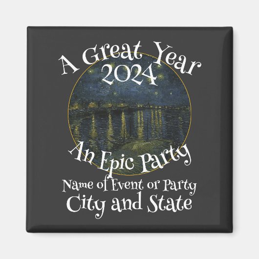 Aimant Famille Anniversaire 2024 Tshirt Parti Réunion Ret (Devant)