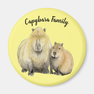 Aimant Famille Capybara