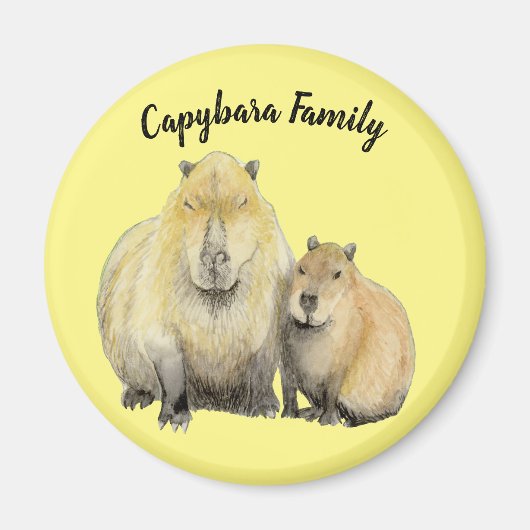 Aimant Famille Capybara (Devant)