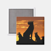 Aimant Famille Cheetah (Recto/Verso)