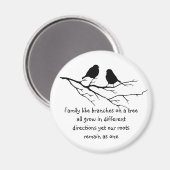 Aimant Famille comme des branches sur un arbre Dire avec  (Recto/Verso)