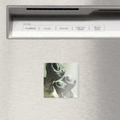 Aimant Famille d'aliens serrés les uns aux autres. (In Situ (Lave-vaisselle))