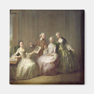 Aimant Famille dans un intérieur avec des écureuils