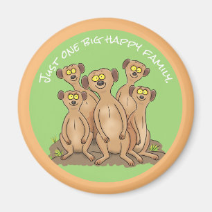 Aimant Famille de caricatures de Meerkat