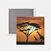 Aimant famille de girafes (Recto/Verso)